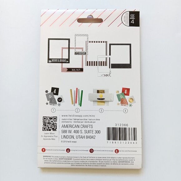 Lot of 8 Heidi Swapp American Crafts Minc Christmas/Holiday Items - Picture 8 of 9